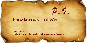 Paszternák István névjegykártya